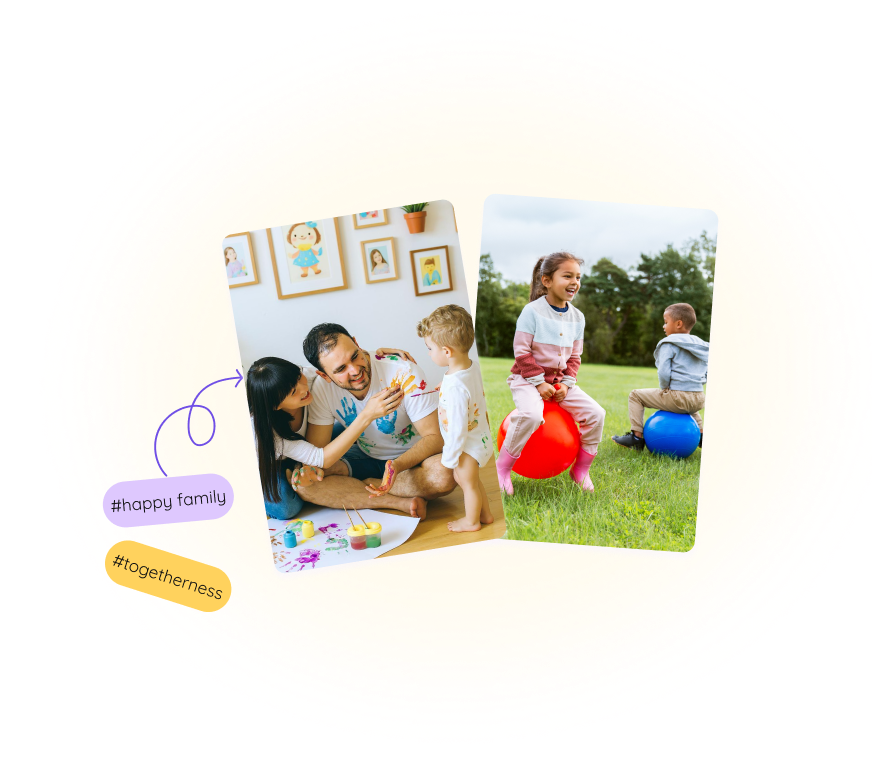 Happy children playing together